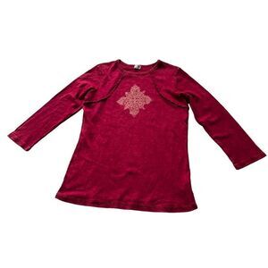 Vintage y2k One World rhinestone long sleeve T-shirt